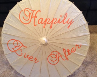 Happily Ever After wedding parasol