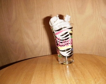 Rainbow Zebra Stripe personalized shot glass