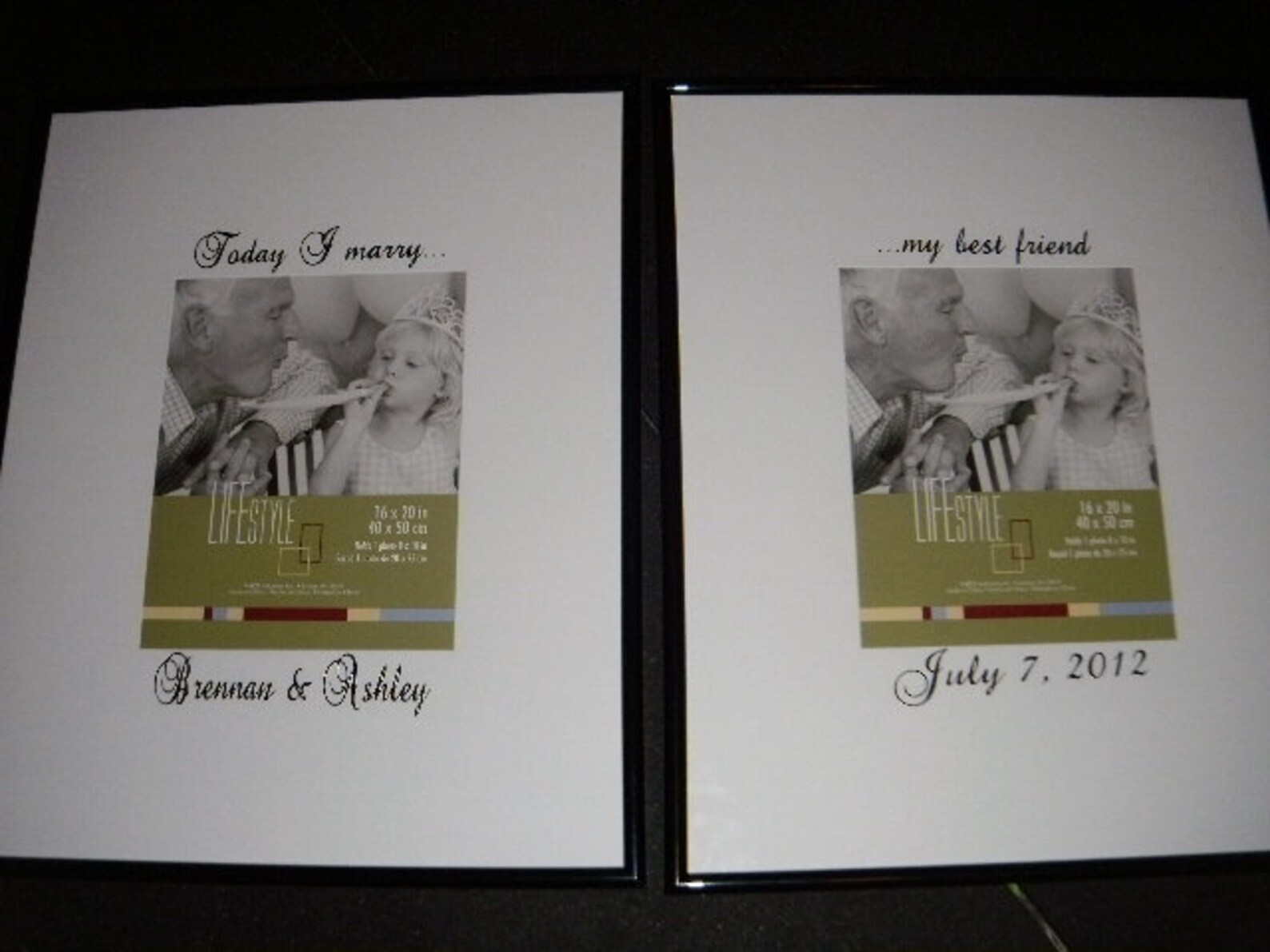 Personalized Wedding Signature Frame Today I Marry My Best Etsy