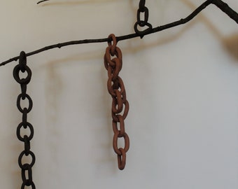 6 Ceramic Link Chains- Dark Brown