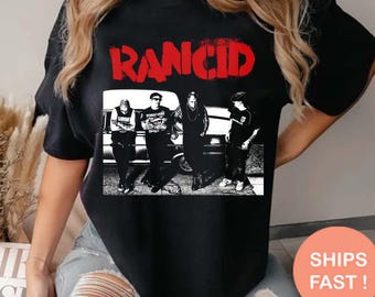 Maglietta Rancid Unisex Bianca Gildan | Hardcore Punk Rock Manica Corta S-3XL
