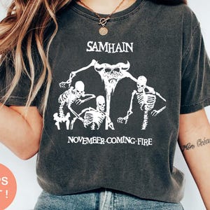 Camiseta vintage de la banda Samhain, camiseta punk rock de los 80, camiseta punk, gráfico de logo de calavera, merchandising de banda de horror punk, regalo para fans, camiseta unisex RD395
