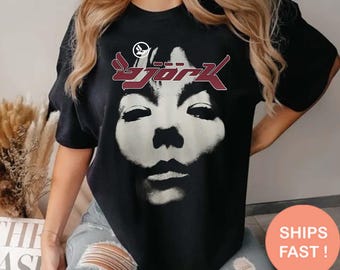 Bjork 1996 January Tour Vintage Vibe T-shirt (white / Pink) - Etsy