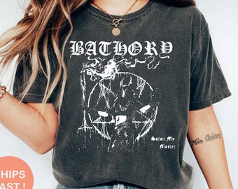 Bathory Band Shirt, Metal Band Tee, Music Fan Gift, Long Sleeve Shirt, Unisex Band Merch, Rock Music Apparel, Classic Band Tee RD186