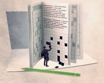 crossword, Crossword game, crossword print, crossword lover, crossword puzzle, photographydream, tiny trades, yann pendaries,steampunk decor
