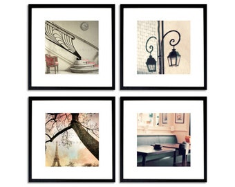 Paris Photography Print Set, Photography set, Paris decor, wall art, Paris photography, Eiffel tower art, french country
