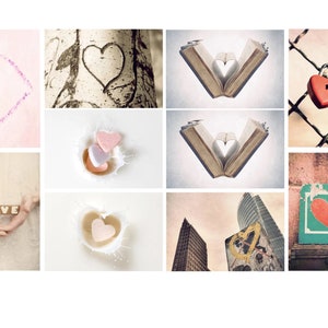 Lot de 10 cartes postales IA-free sur le thème de l'amour, cartes de vœux romantiques, cadeau de Saint-Valentin.