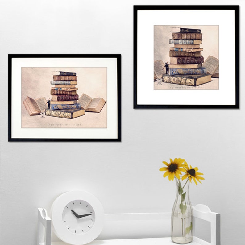 decorative books, wall art prints, deco print, Fine Art Photography, Bedroom decor, steampunk decor, steampunk print image 2
