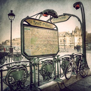 Paris Map, Parisian Decor, Paris Decor, Metro Paris, Paris photography, steampunk decor, steampunk art, metro map, paris wall art