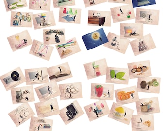 Humor Postcard Set, Funny Illustrations, Witty Greeting Cards, Cute and Hilarious, Perfect Gift