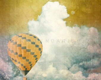 Clouds Print, Travel decor, modern decor, hot air balloon, air balloon decor, air balloon print, balloon print, travel prints, balloon