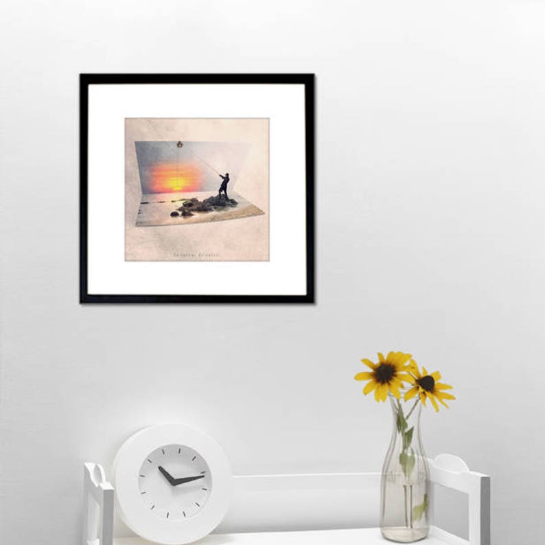 photography of water, Sunrise photography, Funny art print, Seaside Decor, Sun-themed image, Tiny trades photos, The sun riser image 3