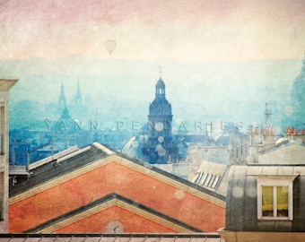 Rooftops View, Paris Photography, Paris Rooftops, Paris Rooftops Photo, Paris bedroom decor, French art, paris print,paris decor, paris art