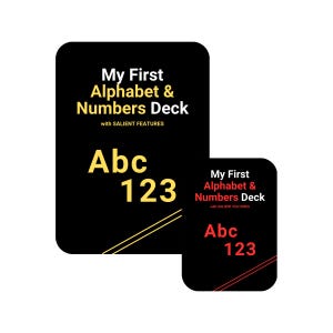 Meu primeiro baralho de alfabeto (FLASHCARDS) com característica saliente - CVI