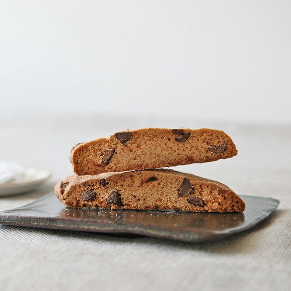 Chocolate Malt Biscotti, Gourmet chocolate chip biscotti, Cookie gift