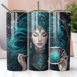 12 Zodiac Sign Affirmation 20 oz Skinny Tumbler Sublimation Designs bundle PNGs, Astrology Tumbler Wrap PNG, Celestial Signs Astrologer png