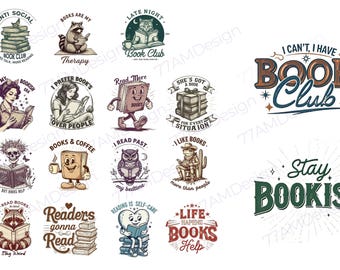 Books Quotes Bundle Png Instant Download, Book Reading Png, Booktrovert Lover File, Books Sublimation Designs for Shirts, Book with Flower