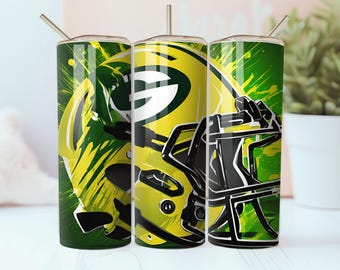 Football Helmet Tumbler PNG: Mascot Sublimation Design (Digital Download)