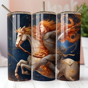 12 Zodiac Sign Affirmation 20 oz Skinny Tumbler Sublimation Designs bundle PNGs, Astrology Tumbler Wrap PNG, Celestial Signs Astrologer png