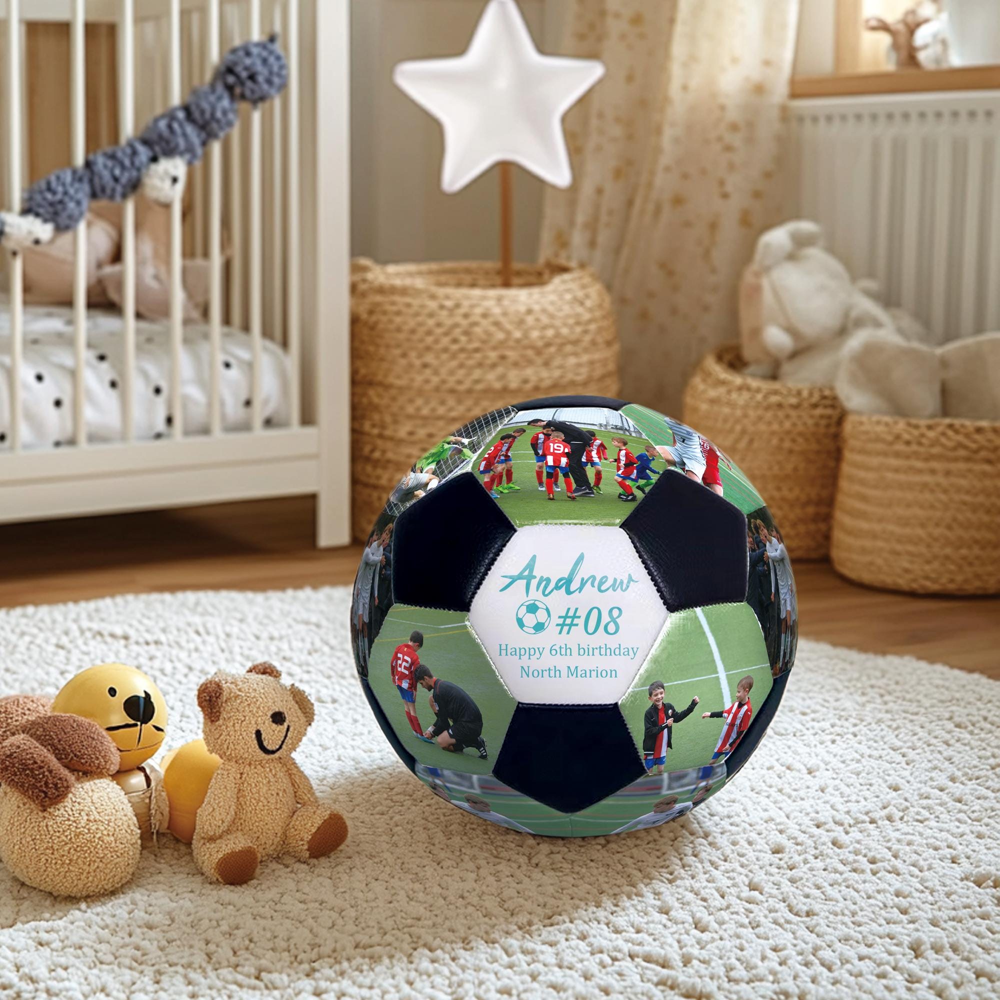 Personalized Birthday Soccer Ball With Picture, Custom Photo Soccer