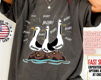 Comfort Colors® Seagull Mom Mom Mom - Personalized Shirt - Funny Mother's Day Gift For Mom - Disney Nemo T-Shirt - Finding Nemo Sweatshirt