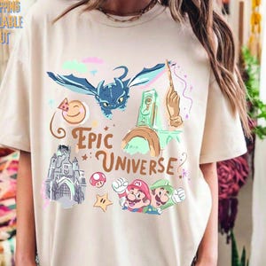 Comfort Colors Retro Epic Universe Shirt, Family Universe park trip 2025 shirt,Disney Shirt, Orlando Park Epic Universe Shirts