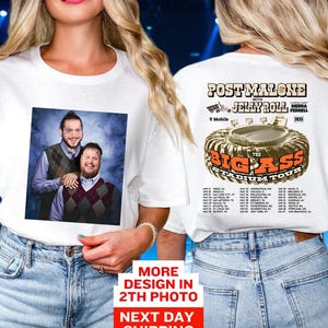 Posty tshirt, 2025 Post Malone Big Ass Stadium Tour Shirt, Post Malone And Jelly Roll Shirt, Post Malone Concert, Jelly Roll Merch