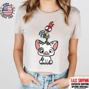 Hei Girl Hei Moana Crop Top, Disney Princess Moana Crop Top, Disney Trip, Disneyland Vacation Group Crop Tee image 1