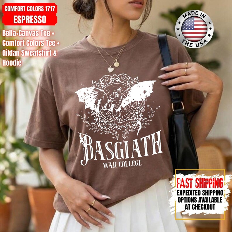 Fourth Wing Comfort Colors Shirt, Basgiath War College Sweatshirt, Bookish Shirt, Xaden Riorson, Gifts For Readers, Book Lovers Tee afbeelding 13