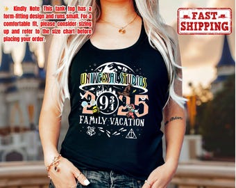 Vintage Disney Universal Studios 2026 Tank Top, Universal Studios Trip Tank Tops, Disney Family Vacation, Universal Orlando Shirt