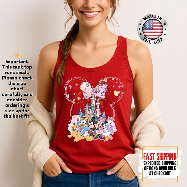 Disney Minnie Mouse Castle Tank Top, Magic Kingdom Family Tank Tee, Disney Tank, Disneyland Shirt, Magical Kingdom image 12