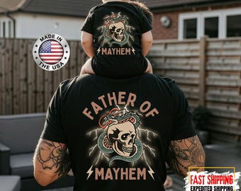 Camiseta "Padre del Caos", Camiseta a juego para papá e hijos, Regalo genial para papá, Papá de niña, Padre e hijo, Padre e hija, Futuro papá, Camiseta de papá con estilo