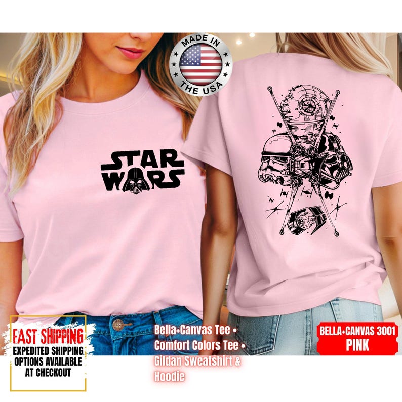Disney Star Wars Shirt, Mandalorian Sweatshirt, Darth Vader Comfort Colors Shirt, Chewbacca Shirt, Star Jedi Shirt, Luke Skywalker Tee afbeelding 10