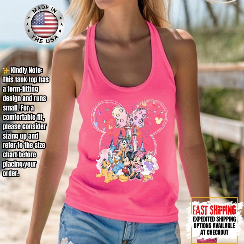 Disney Minnie Mouse Castle Tank Top, Magic Kingdom Family Tank Tee, Disney Tank, Disneyland Shirt, Magical Kingdom image 10