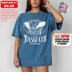 Fourth Wing Comfort Colors Shirt, Basgiath War College Sweatshirt, Bookish Shirt, Xaden Riorson, Gifts For Readers, Book Lovers Tee afbeelding 14