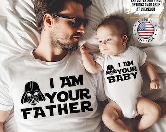 I Am Your Baby and I Am Your Father - Matching Father Baby Gift set, baby boy and baby girl gift, Dad And Baby Match, 1st Fathers Day
