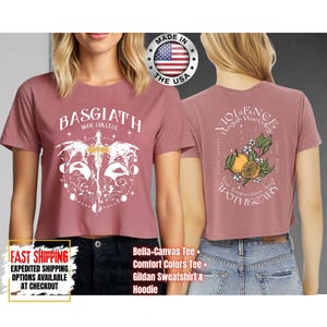 Top corto Fourth Wing, camiseta corta Basgiath War College, tops cortos literarios, Xaden Riorson, regalos para lectores, camiseta para amantes de los libros imagen 9