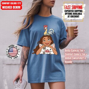 Hei Girl Hei Moana Comfort Colors Shirt, Disney Princess Moana Shirt, Disney Trip Sweatshirt, Disney Toddler Kids Shirts image 14