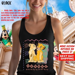 Retro 90s Disney Lion King Vintage Tank Top, Simba Timon Pumbaa Kevin Tank Top, Magic Kingdom Disneyland Holiday Trip 2025