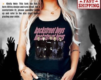 Back Street Boys Tank Top, Bring Memory Back, Backstreet Boys Millenium Tank Top, BSB Rock Tank, Bring Memory Back Street Boys Tank Top