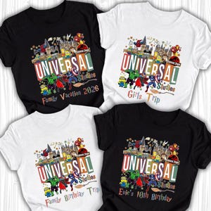 Disney Custom Universal Studios Shirts, Disney Family Shirt, Disney Trip Shirt, Universal Birthday Shirt, Universal Family Vacation 2026 Tee