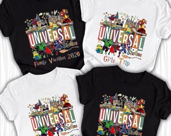 Disney Custom Universal Studios Shirts, Disney Family Shirt, Disney Trip Shirt, Universal Birthday Shirt, Universal Family Vacation 2026 Tee