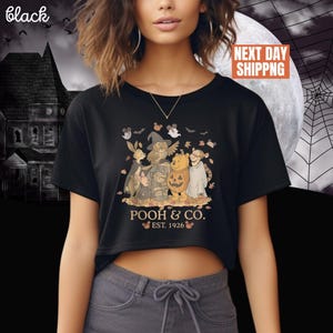 Vintage Winnie The Pooh Halloween Crop Top, Pooh & Co Est 1926 Crop Top, Pooh and Friends Halloween Crop Top, Pooh Pumpkin Crop Top