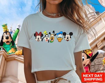 Vintage Mickey & Co 1928 Crop Top, Mickey And Friends Crop Top, Retro Disneyland Crop Top, Disneyworld Crop Top, Disney Family Crop Top