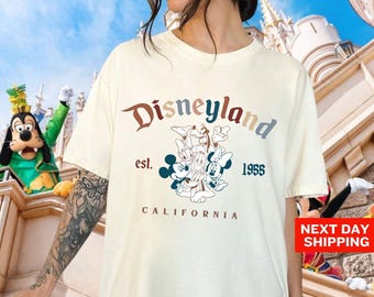 Comfort Colors Retro Disneyland California T-Shirt, Disneyland Est 1955 Shirt, Disney Vacation, Mickey And Friends Shirt, Disney Trip Tee