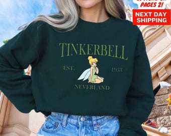 Disney Tinker Bell Sweatshirt, Disneyland Girls Trip Hoodie, Magic Kingdom Sweat, Disney Minnie Bow Sweater, Fairy Magical Sweatshirt
