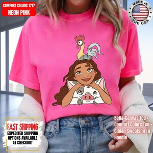 Hei Girl Hei Moana Comfort Colors Shirt, Disney Princess Moana Shirt, Disney Trip Sweatshirt, Disney Toddler Kids Shirts image 9
