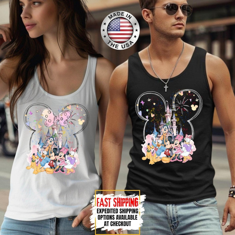 Disney Minnie Mouse Castle Tank Top, Magic Kingdom Family Tank Tee, Disney Tank, Disneyland Shirt, Magical Kingdom image 1