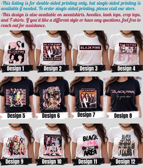 Black Pink World Tour 2025 Crop Top, Jisoo Jennie Lisa Rose