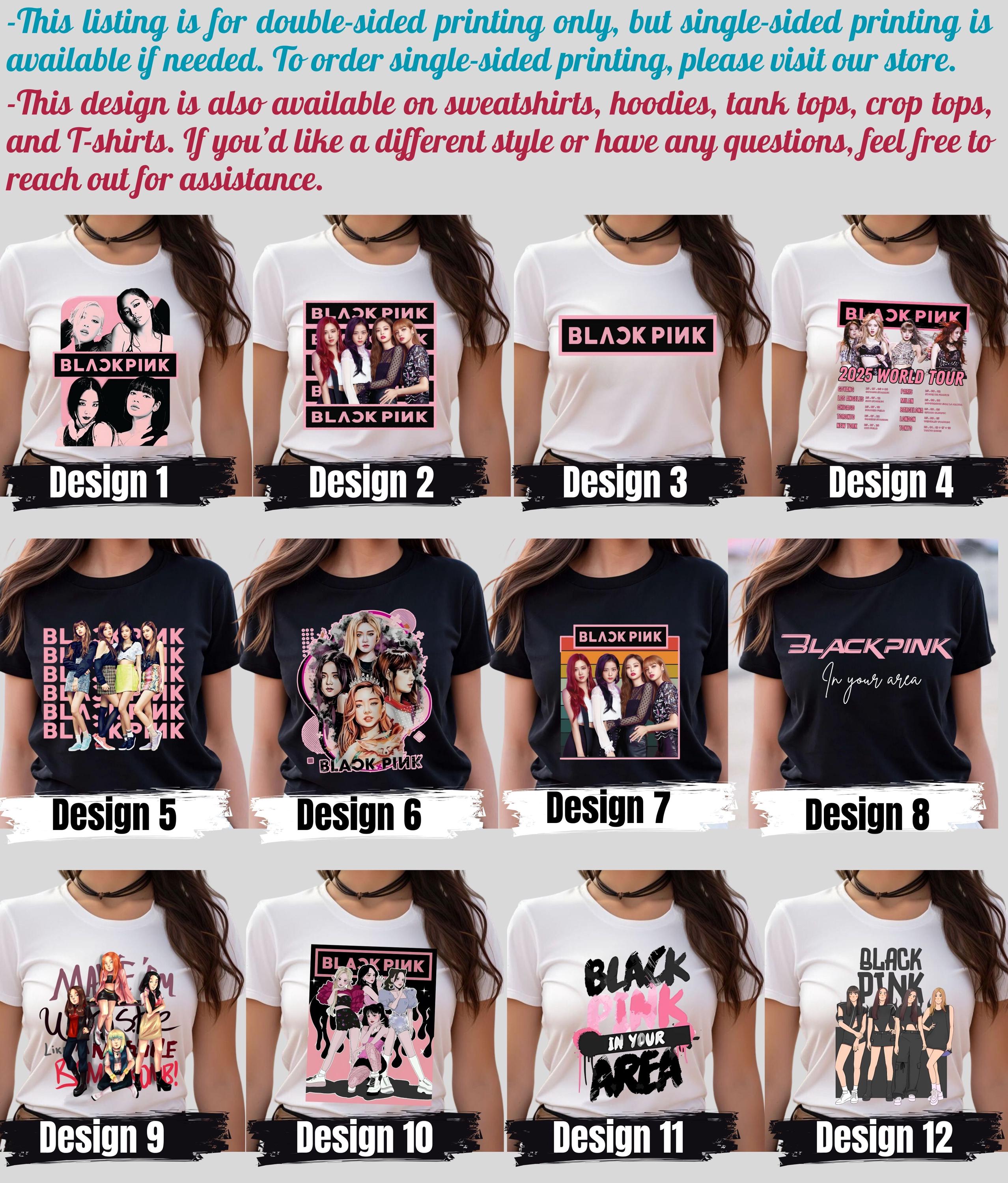 Black Pink World Tour 2025 Crop Top, Jisoo Jennie Lisa Rose